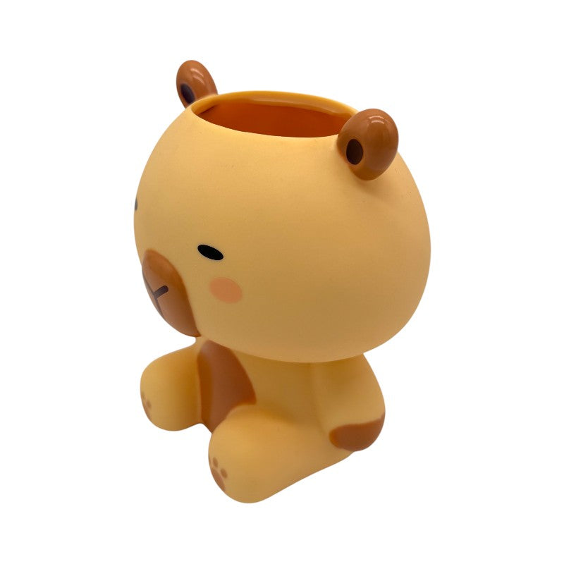 Portapenne kawaii in PVC per scrivania e cameretta a forma di capibara