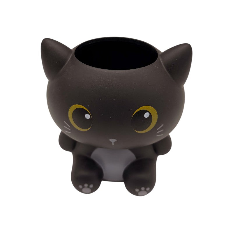 Portapenne kawaii in PVC per scrivania e cameretta a forma di gatto nero