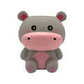 Portapenne kawaii in PVC per scrivania e cameretta a forma di ippopotamo