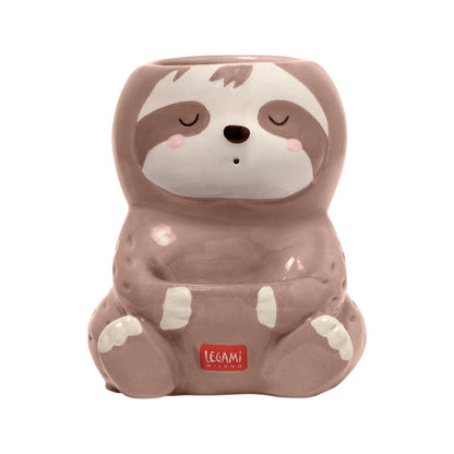 Bellissimo portapenne in ceramica da scrivania legami a forma di Bradipo