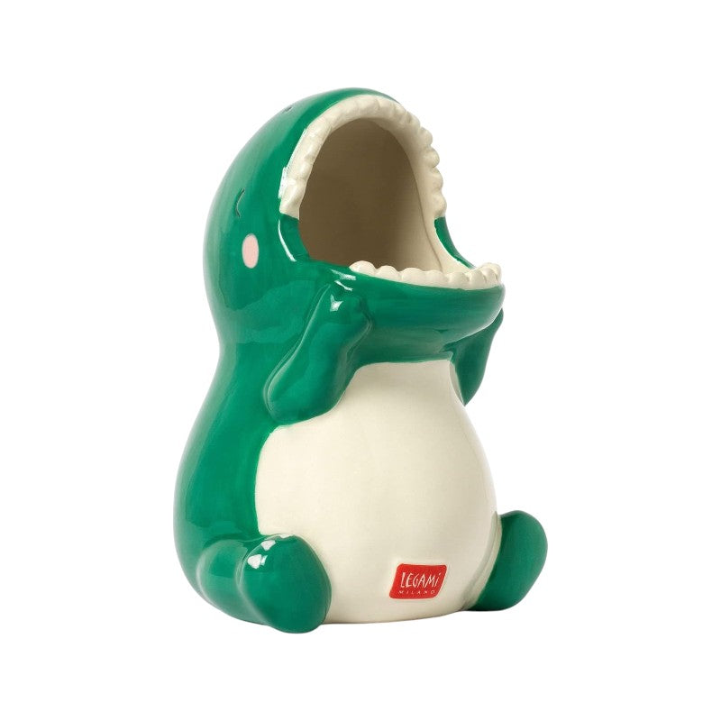 Bellissimo portapenne in ceramica da scrivania legami a forma di Dinosauro