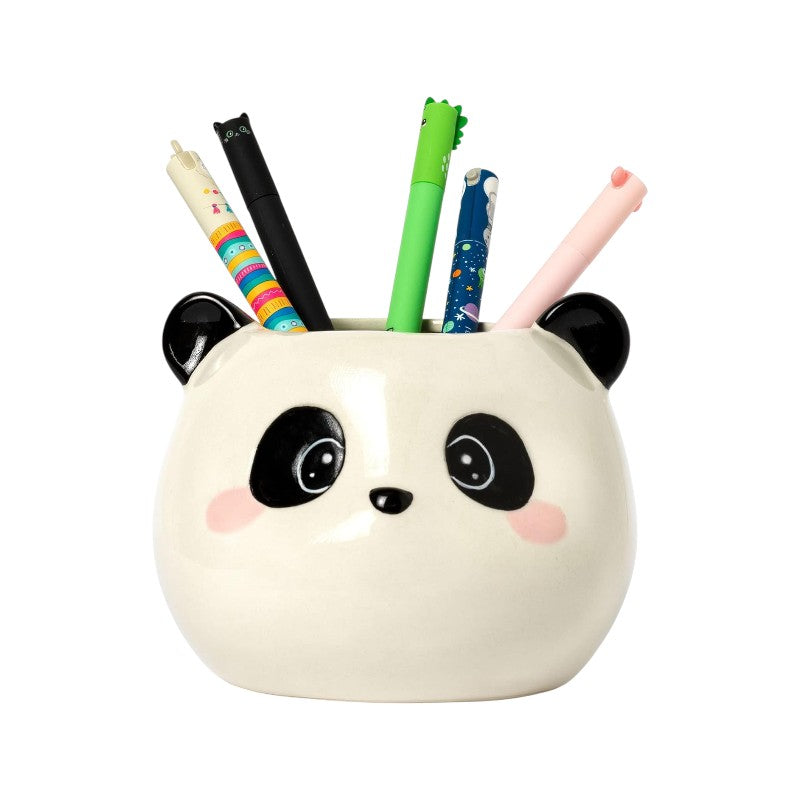Bellissimo portapenne in ceramica da scrivania legami a forma di Panda
