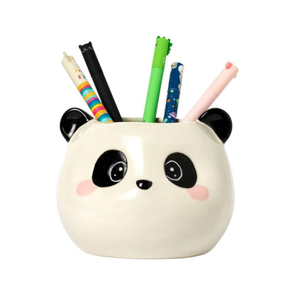 Bellissimo portapenne in ceramica da scrivania legami a forma di Panda