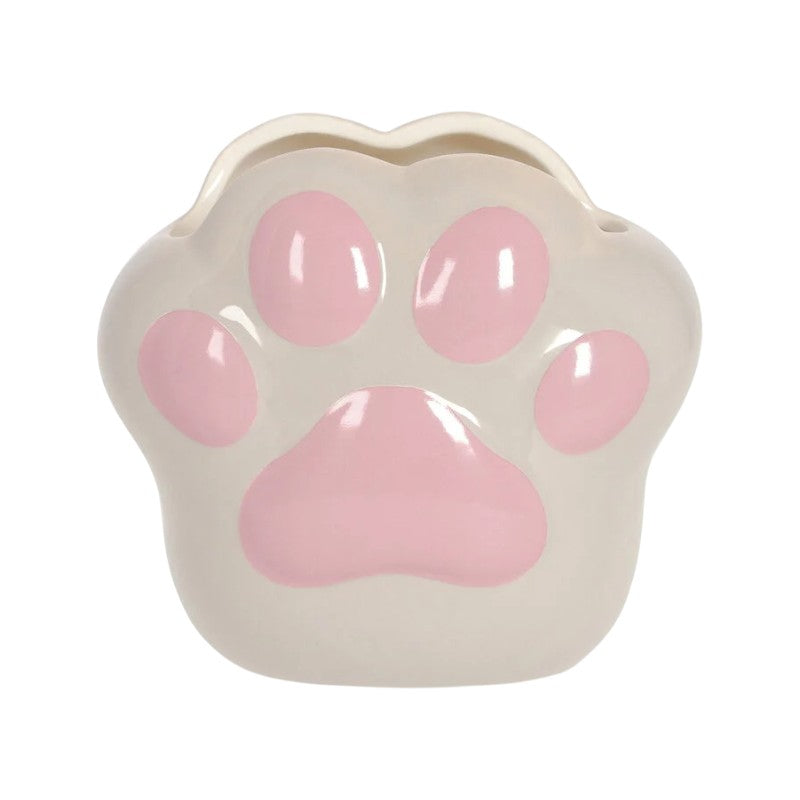 Bellissimo portapenne in ceramica da scrivania legami a forma di Zampa di gattino