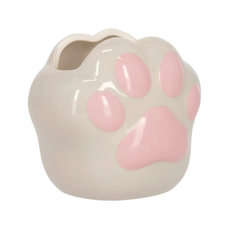 Bellissimo portapenne in ceramica da scrivania legami a forma di Zampa di gattino