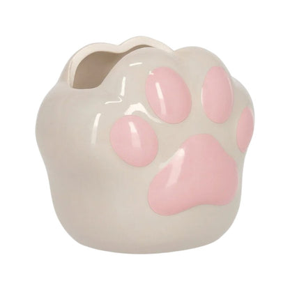 Bellissimo portapenne in ceramica da scrivania legami a forma di Zampa di gattino