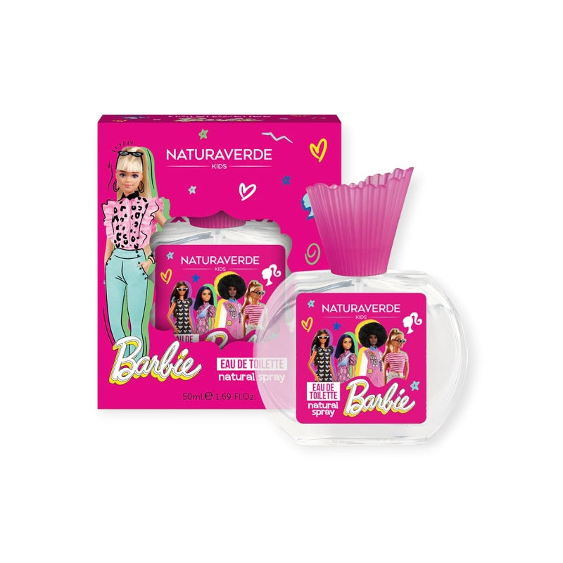 Profumo da ragazza a tema Barbie. Una fragranza dolce, fresca e con estratti bio che ti renderà migliore la giornata. Capienza 50ml