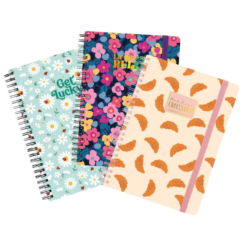Quaderni A4 spiralati Legami con copertine kawaii e fantasie colorate: perfetti per scuola, università e appunti. Scopri tutte le varianti su Viano Shop!