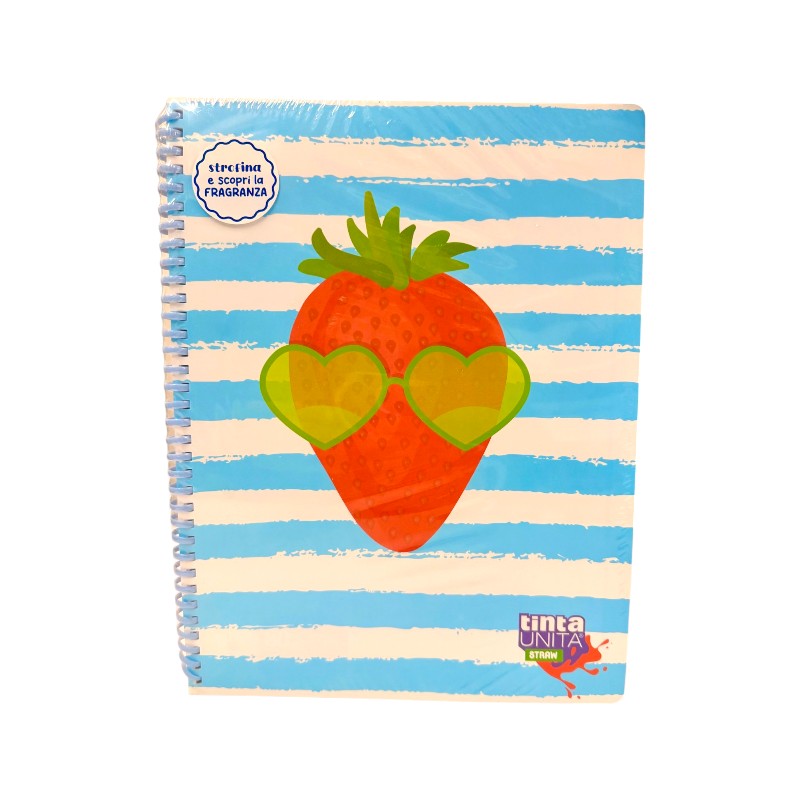 Quaderno A4 spiralato Tinta Unita Juice: copertina rigida profumata e design bold. Limited edition in 4 varianti frutta. Perfetto per scuola e lavoro.