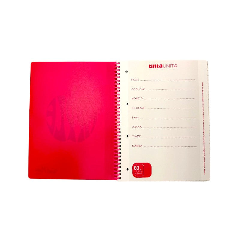 Quaderno A4 spiralato Tinta Unita Juice: copertina rigida profumata e design bold. Limited edition in 4 varianti frutta. Perfetto per scuola e lavoro.