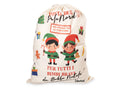 Sacco di Babbo Natale Colourbook Fabbrica degli Elfi in tessuto con stampa Posta del Polo Nord: per i regali sotto l’albero. Su Viano Shop!