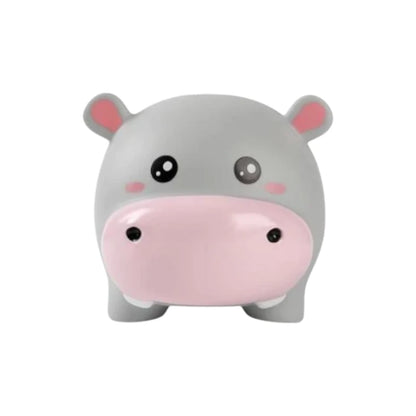 Salvadanaio 3D a forma di ippopotamo in PVC