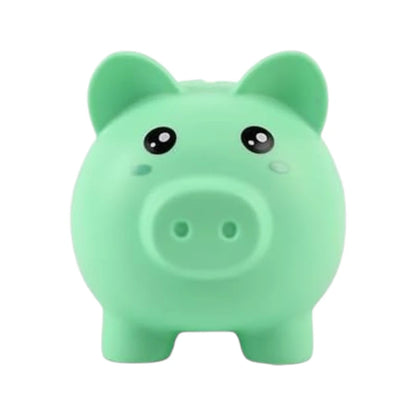 Salvadanaio 3D a forma di maialino verde in PVC