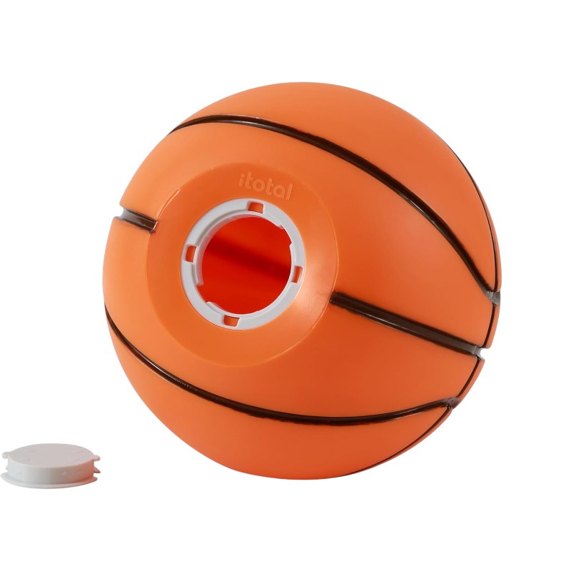 Il salvadanaio perfetto per risparmiare con un tocco di magia, a forma di pallone da basket.