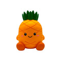 Salvadanaio ananas I-Total Piggy Bank "Poppy Pineapple" — PVC morbido kawaii, faccina sorridente, foglie verdi. Regalo originale per bambini. 