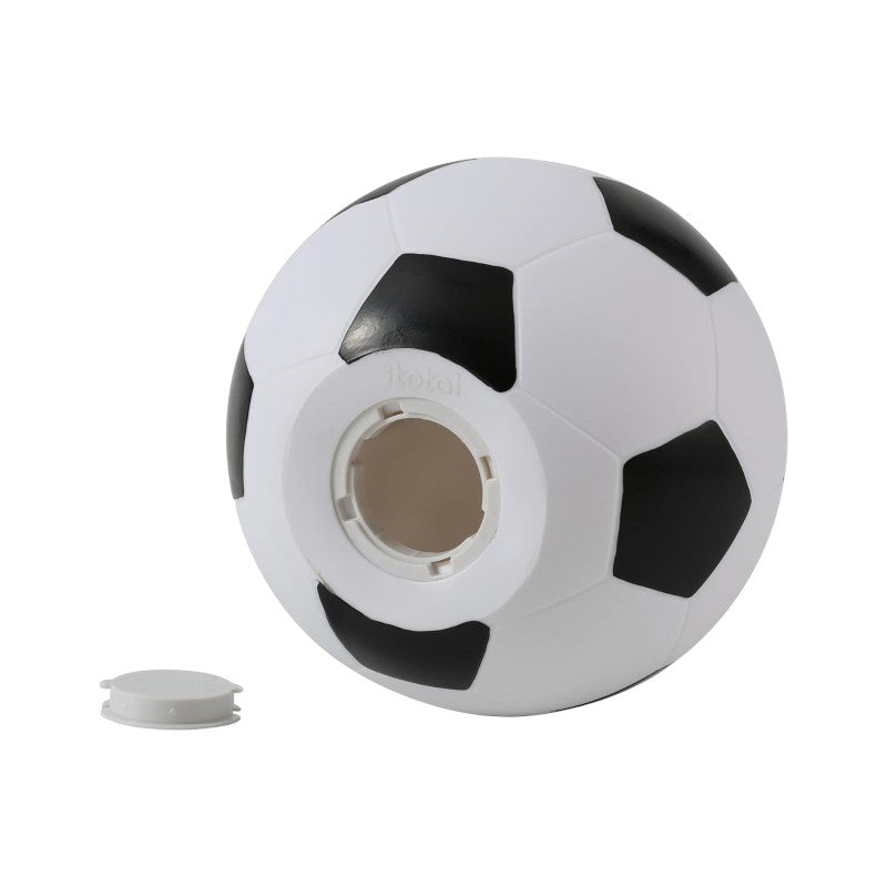 Il salvadanaio perfetto per risparmiare con un tocco di magia, a forma di pallone da calcio.