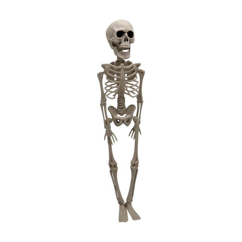 Scheletro decorativo di Halloween effetto osso: decorazione horror da appendere o posizionare per feste e case infestate. Scoprilo su Viano Shop!