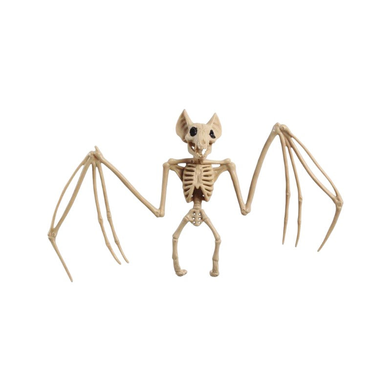 Scheletro di pipistrello decorativo di Halloween con ali spiegate ed effetto osso: decorazione horror per case infestate e feste. Su Viano Shop!