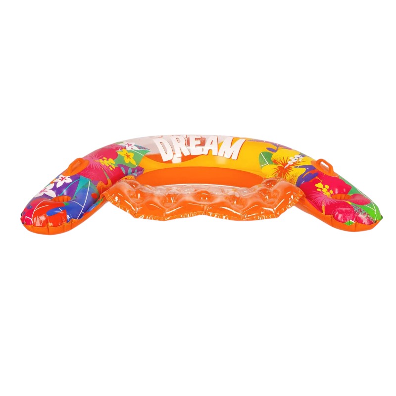 Sedia gonfiabile piscina Legami Tropicana Dream 110x98cm: doppia camera, 2 portabicchieri, toppa inclusa. Design floreale tropicale. Il trono dell'estate!
