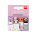 Segnapagina adesivi Legami Keep in Mind gattino — 4 pz kawaii riposizionabili, soggetti gatto e zampa. Regalo originale per libri e agende.