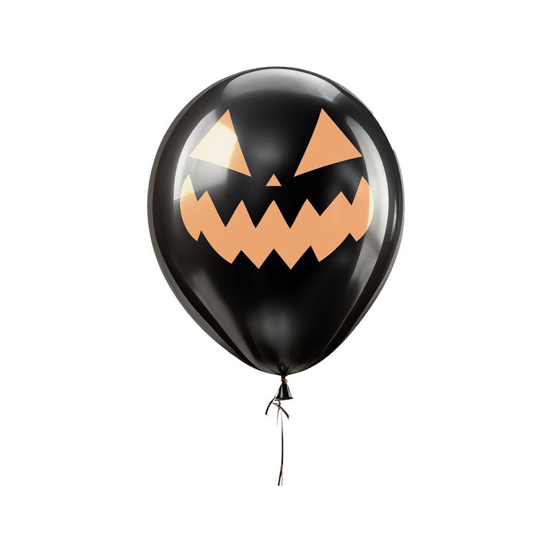 Palloncini Halloween neri con faccia di zucca arancione: decorazione perfetta per feste, compleanni e party da brivido. Scoprili su Viano Shop!