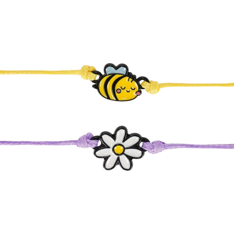 Set 2 braccialetti Legami Better Together Ape: charm ape e margherita, cordino regolabile giallo e lilla. Idea regalo amicizia! Scoprilo