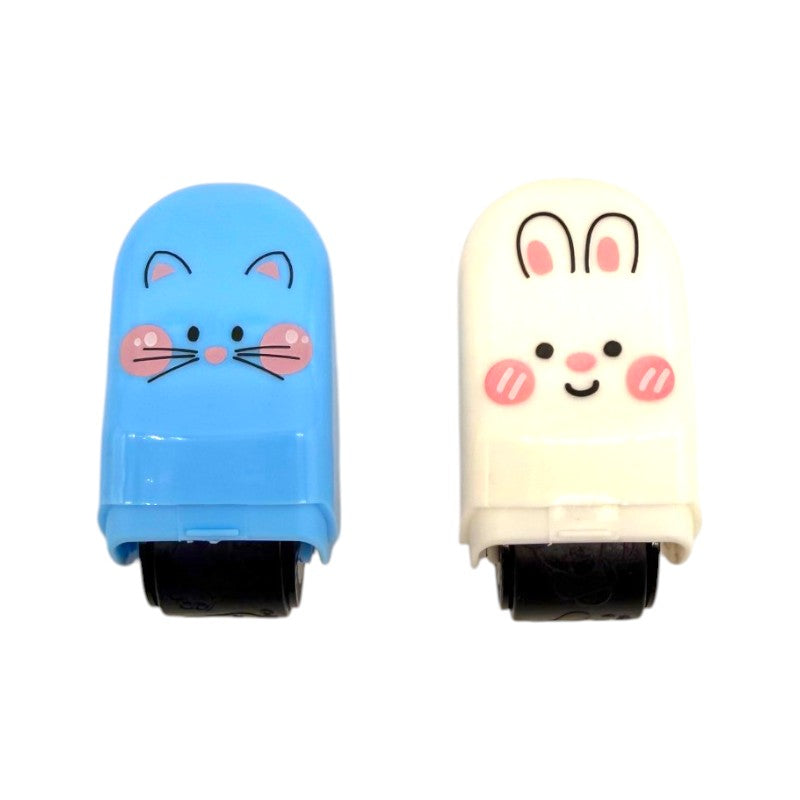 Set 2 timbrini roller decorativi tinta unita collezione bubble tea, 3 colori diversi disponibili