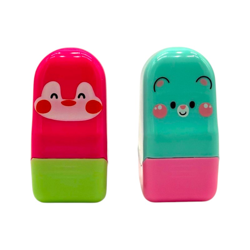Set 2 timbrini roller decorativi tinta unita collezione bubble tea, 3 colori diversi disponibili