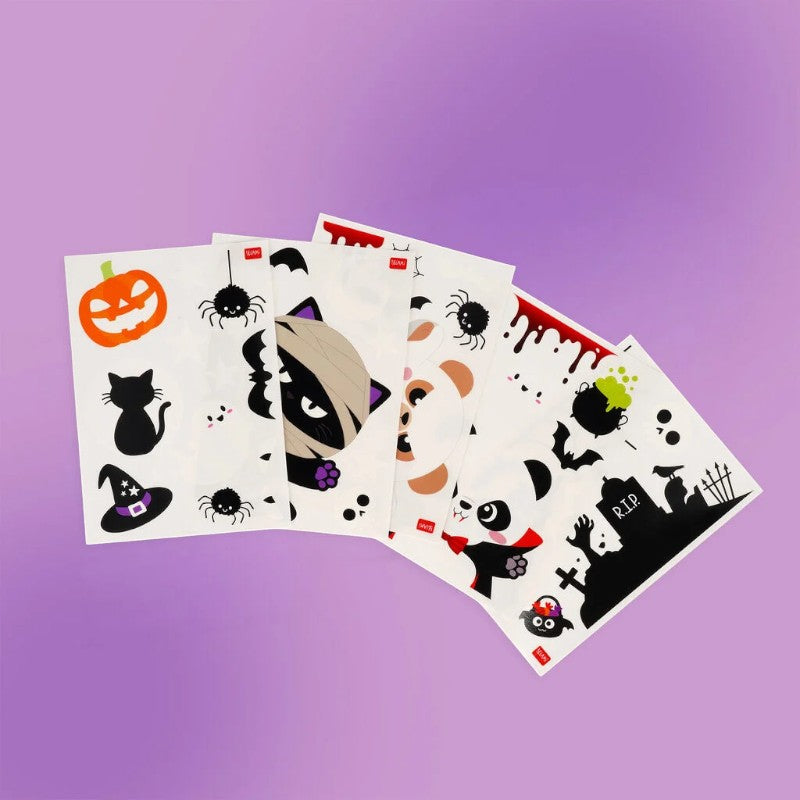 Set 40 adesivi da finestra Legami Windo-Wow Halloween: vetrofanie elettrostatiche riutilizzabili, dettagli glow in the dark. Scoprilo!