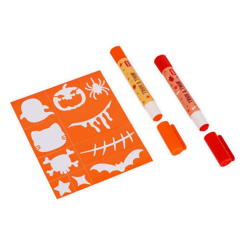 Set 6 trucchi per viso Legami Trick & Twist: 6 colori, stencil Halloween inclusi, facile da lavare. Edizione limitata! Scoprilo ora 