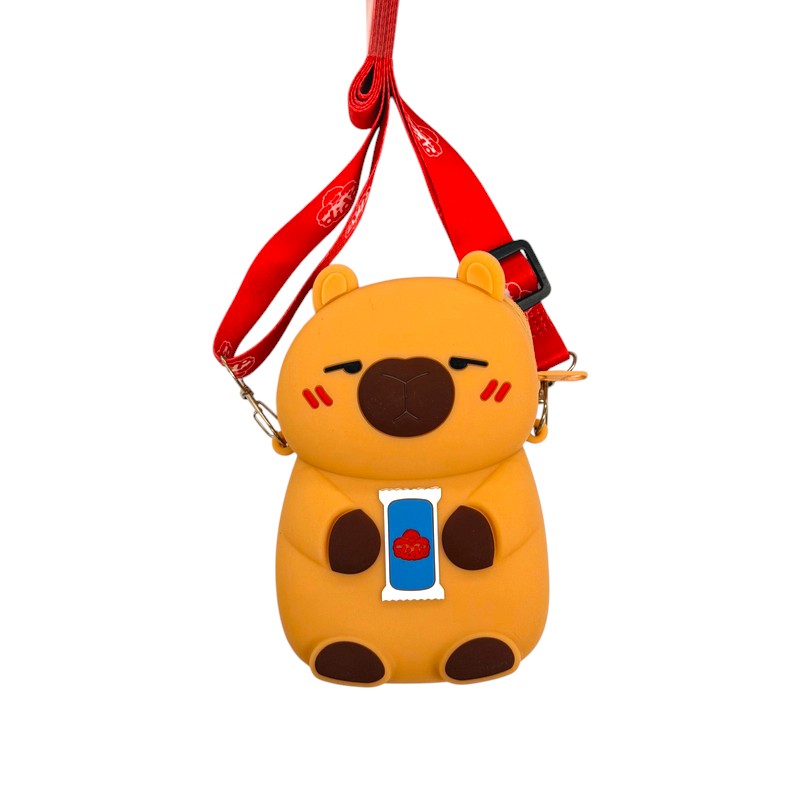 Didò Capybara Bag: borsetta capibara con tracolla e retro pop-it, con pasta per giocare inclusa. Idea regalo per bambini su Viano Shop!
