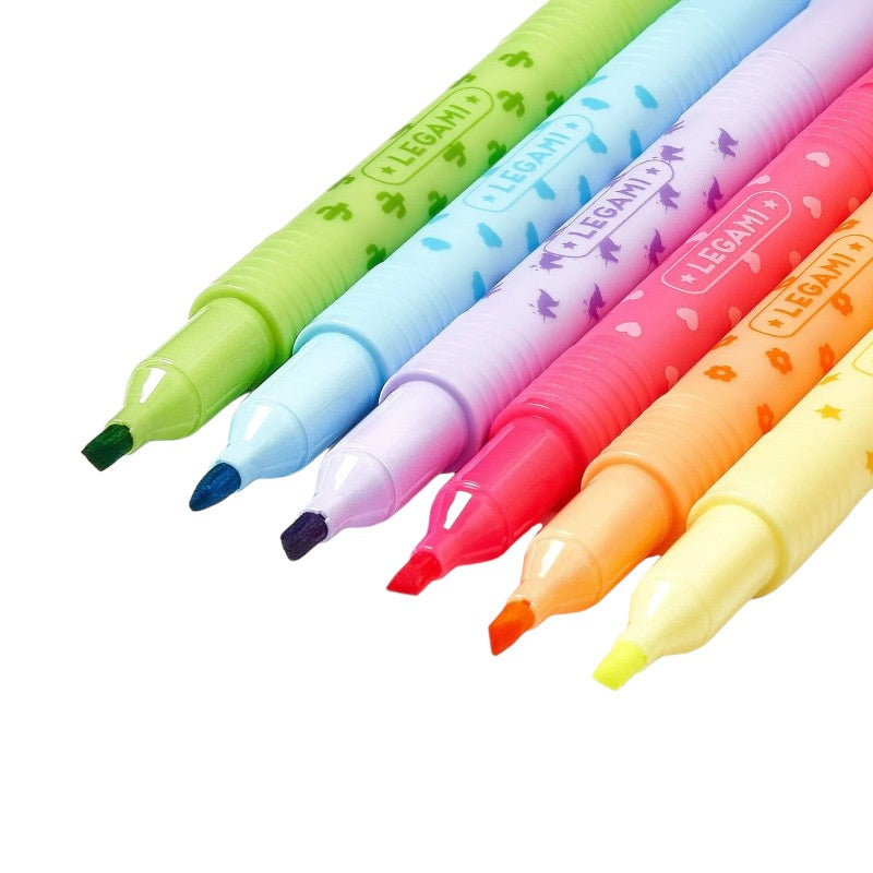 Bellissimo set composto da 6 evidenziatori fluo cancellabili