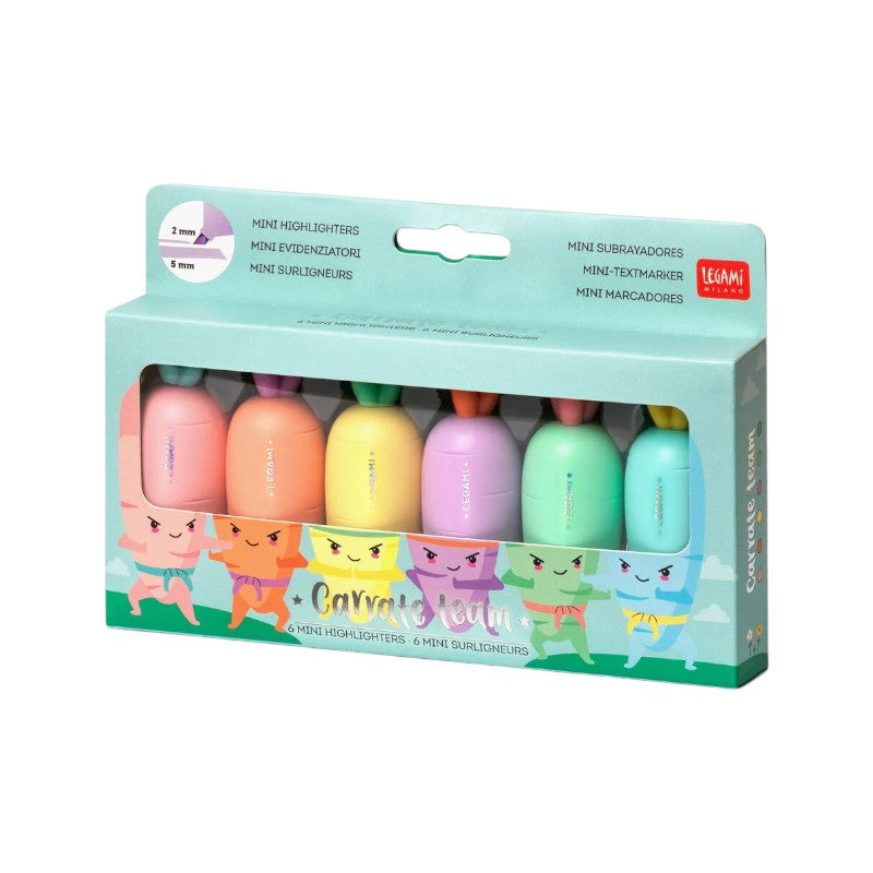 Bellissimo set composto da 6 evidenziatori legami a tonalità pastello