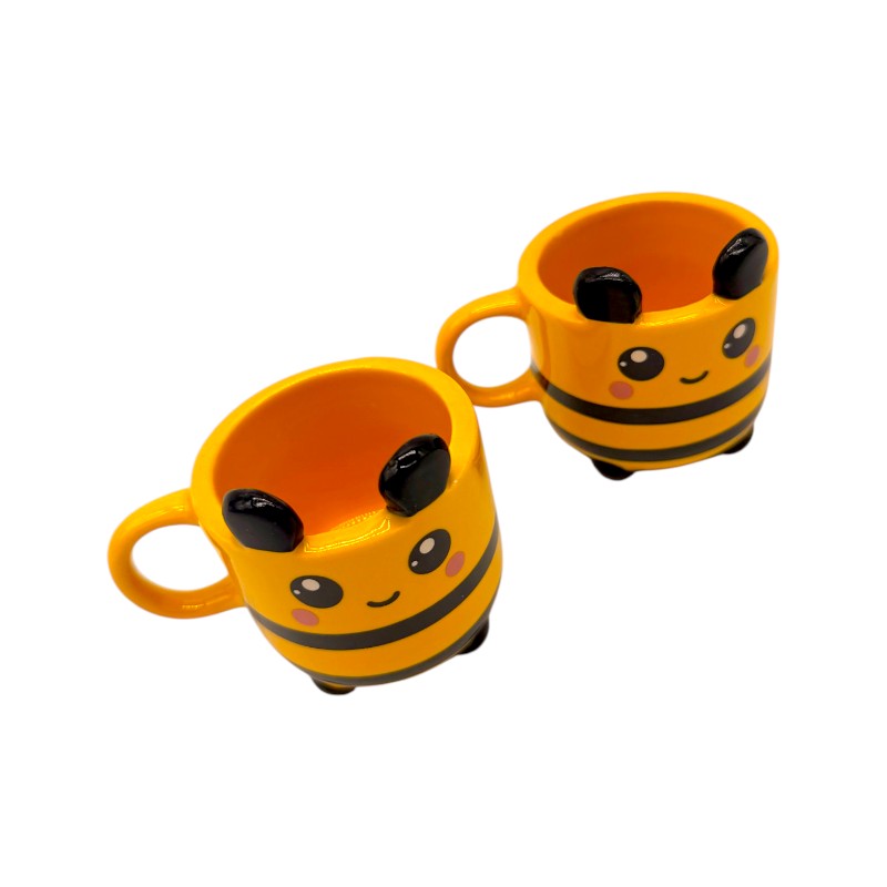 Bellissimo set composto da due tazzine per caffè espresso a tema ape