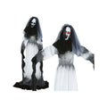 Sposa fantasma decorativa di Halloween con velo e occhi rossi luminosi: figura horror d’effetto per feste e case infestate. Scoprila su Viano Shop!
