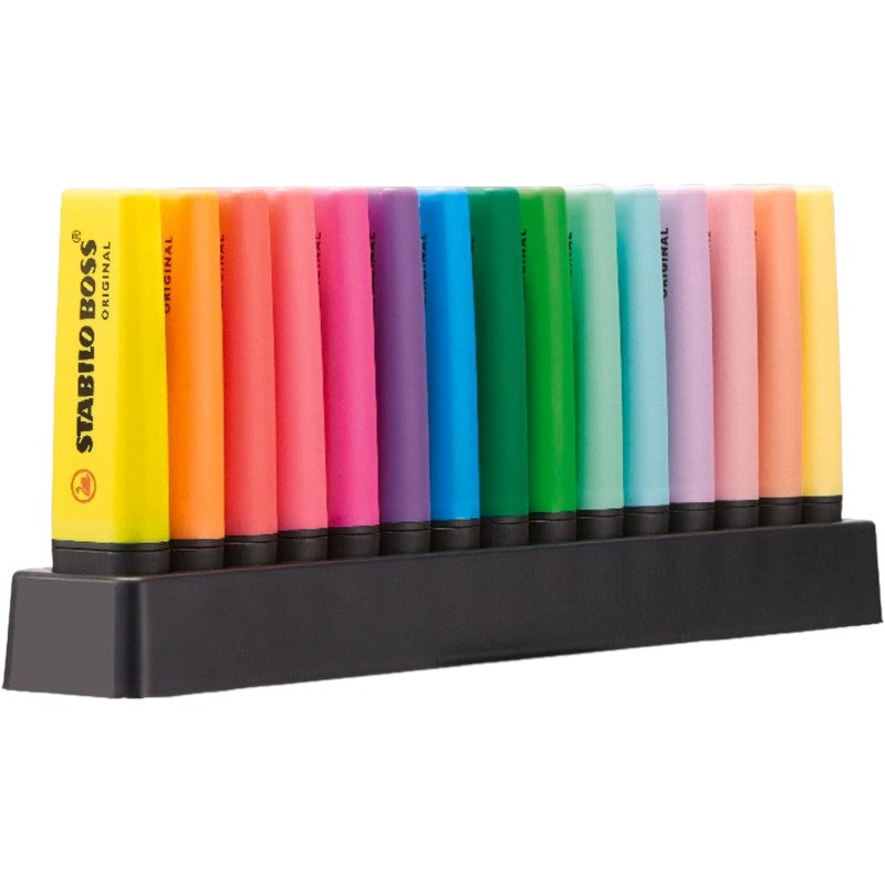 Set 15 evidenziatori stabilo con deskset