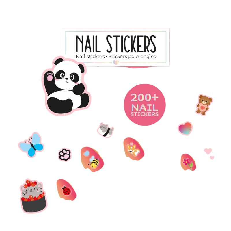 Sticker per unghie Legami animali: oltre 200 nail stickers kawaii con panda, gattini, orsetti e cuori, testati dermatologicamente. Su Viano Shop!