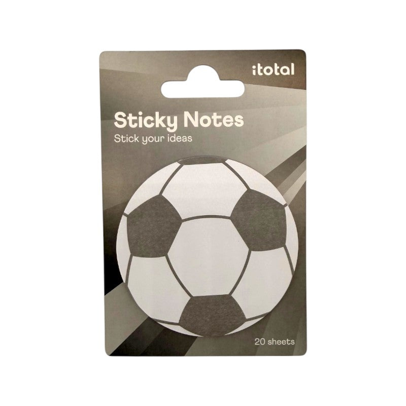 Sticky notes sport I-Total — 20 foglietti adesivi 74x76 mm, tema basket, calcio, volley e tennis. Regalo originale per sportivi di ogni età.