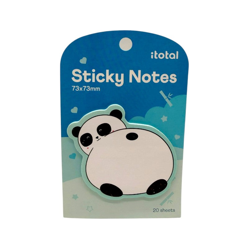 Sticky notes animali kawaii I-Total — 20 foglietti adesivi 73x73 mm, soggetti ape, gatto, ippopotamo. Regalo tenero per bambini e non solo. 