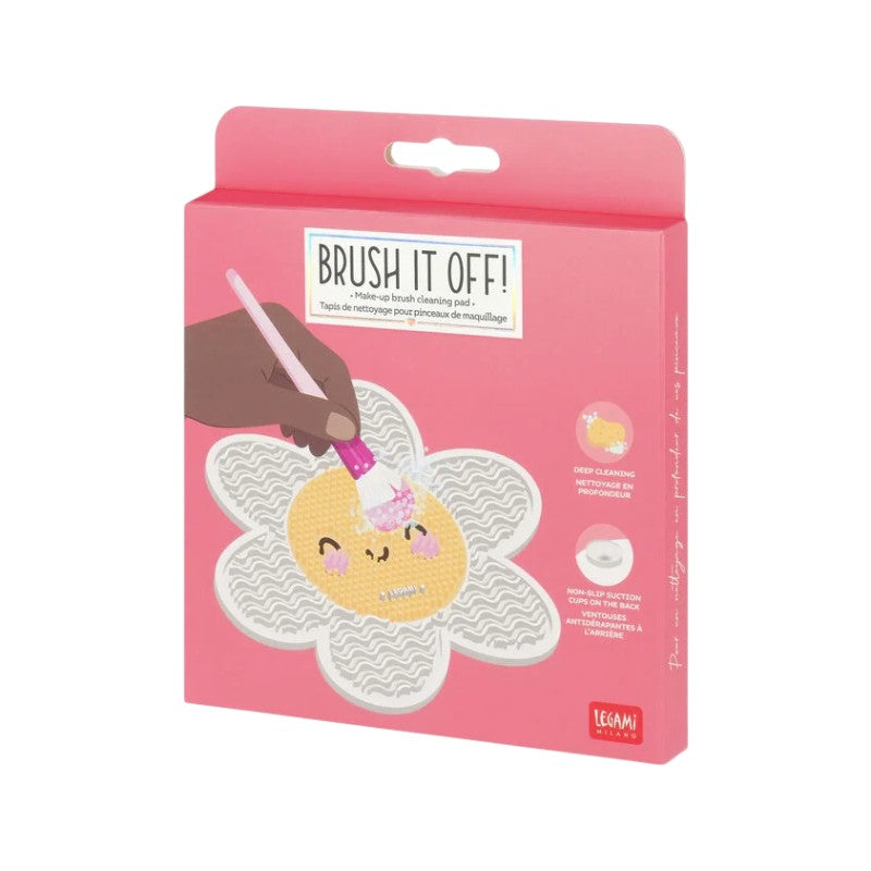 Tappetino pulisci pennelli Legami Margherita Brush It Off con texture per pulizia profonda e ventose antiscivolo. Scoprilo su Viano Shop!