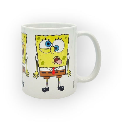 Tazza in ceramica bianca di altissima qualità con faccia spongebob