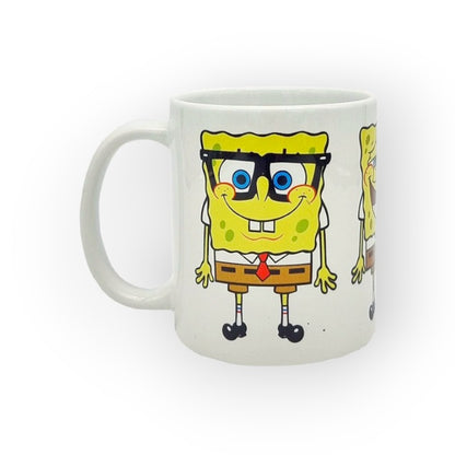 Tazza in ceramica bianca di altissima qualità con faccia spongebob