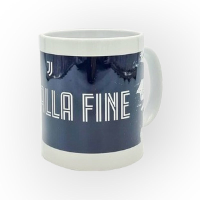 Tazza Nera Juventus con scritta Fino alla Fine e logo Bianco. 100% Originale con scatola regalo