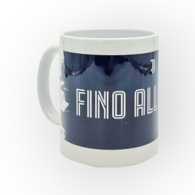 Tazza Nera Juventus con scritta Fino alla Fine e logo Bianco. 100% Originale con scatola regalo