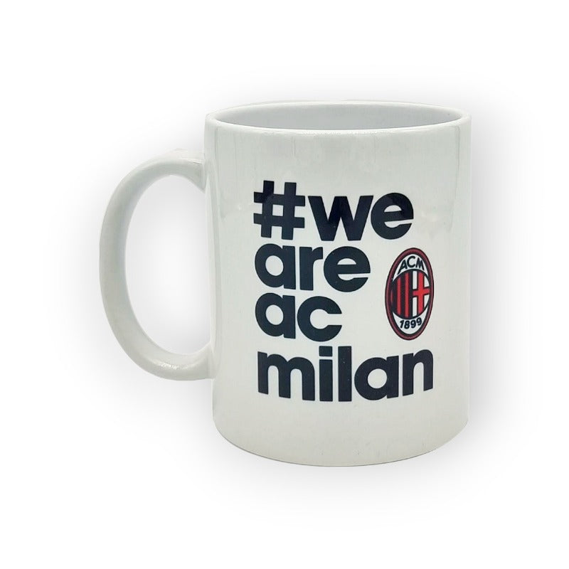 Tazza in ceramica bianca originale con scritta we are ac Milan