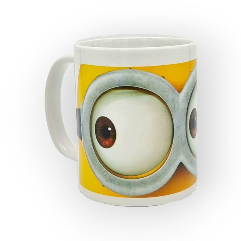 Tazza in ceramica di altissima qualità gialla con occhiali minions despicable me Cattivissimo Me