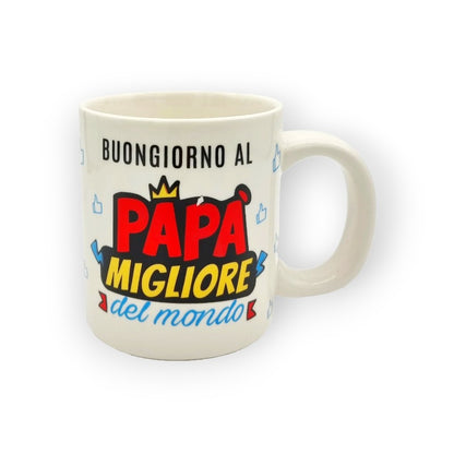 Festa del papà tazza buongiorno al papà migliore del mondo