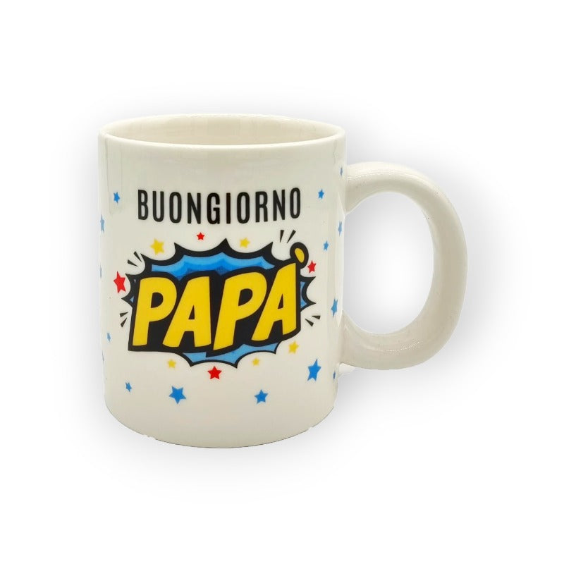 Festa del papà tazza in ceramica bianca "Sei il mio supereroe preferito, sei il mio papà"