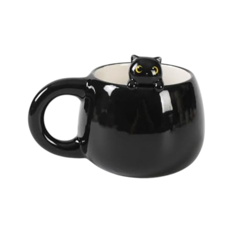 Bellissima tazza in ceramica di altissima qualità, tonalità pastello con animaletto 3D che sbuca da un estremità