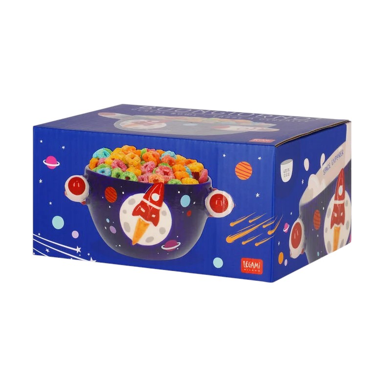 Bellissima tazza da colazione legami a tema spazio, con la scritta "Space Explorer"